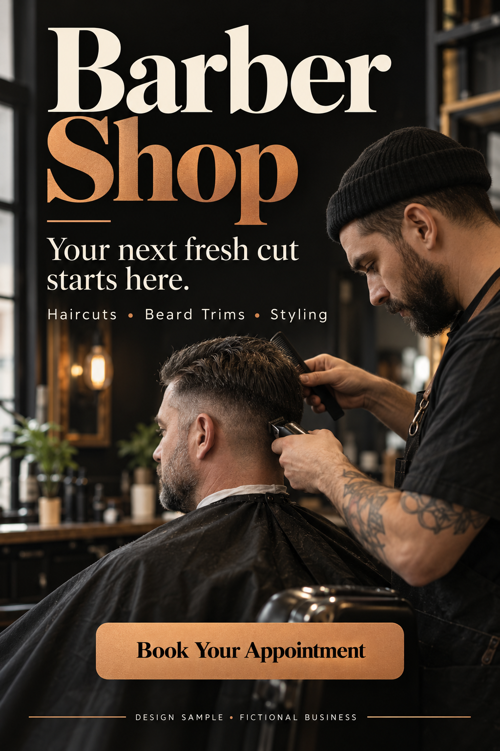 Muestra en inglés: Barber Shop